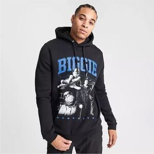 Notorious BIG SUPPLY & DEMAND JUICY PULLOVER HOODIE Black Size Large Rap BIG‍‍‍